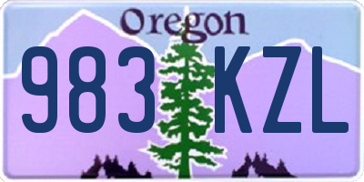 OR license plate 983KZL