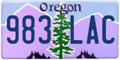 OR license plate 983LAC