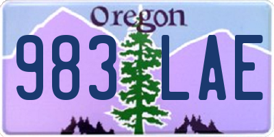 OR license plate 983LAE