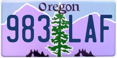 OR license plate 983LAF