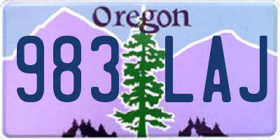 OR license plate 983LAJ