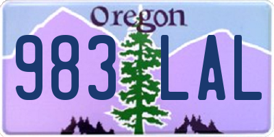 OR license plate 983LAL