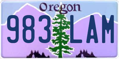 OR license plate 983LAM