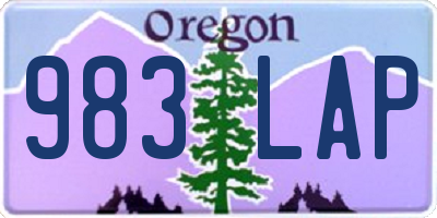 OR license plate 983LAP