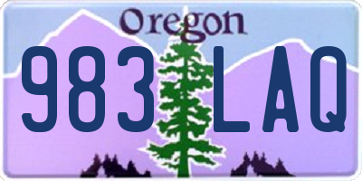 OR license plate 983LAQ