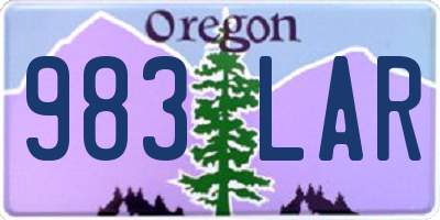 OR license plate 983LAR