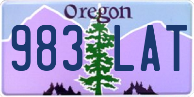 OR license plate 983LAT