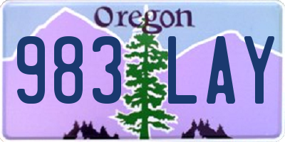 OR license plate 983LAY