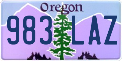 OR license plate 983LAZ