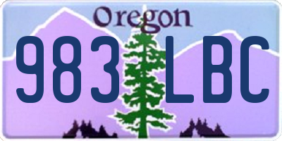 OR license plate 983LBC