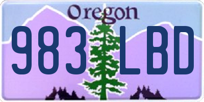 OR license plate 983LBD