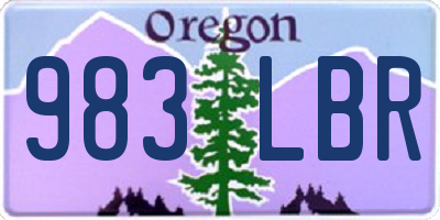 OR license plate 983LBR