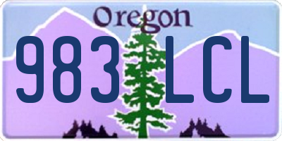 OR license plate 983LCL