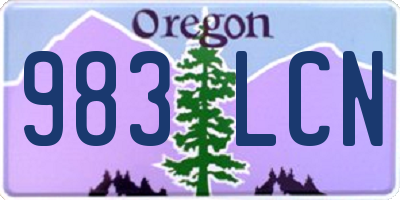 OR license plate 983LCN