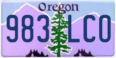OR license plate 983LCO
