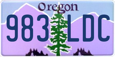 OR license plate 983LDC