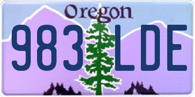 OR license plate 983LDE