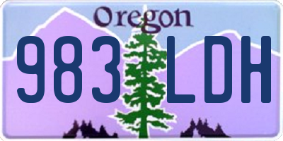 OR license plate 983LDH