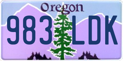 OR license plate 983LDK