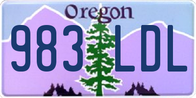OR license plate 983LDL