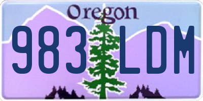 OR license plate 983LDM