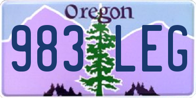 OR license plate 983LEG