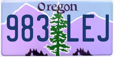 OR license plate 983LEJ