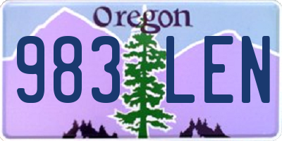 OR license plate 983LEN