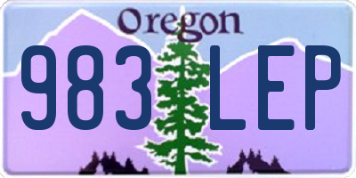 OR license plate 983LEP