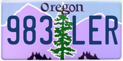 OR license plate 983LER