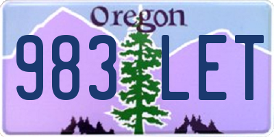 OR license plate 983LET