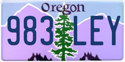 OR license plate 983LEY