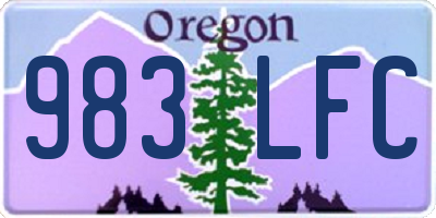OR license plate 983LFC