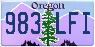 OR license plate 983LFI