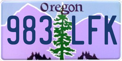 OR license plate 983LFK