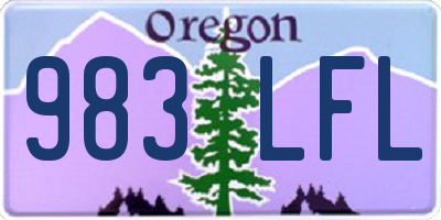 OR license plate 983LFL