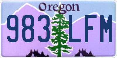 OR license plate 983LFM