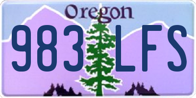 OR license plate 983LFS