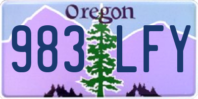 OR license plate 983LFY