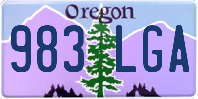 OR license plate 983LGA