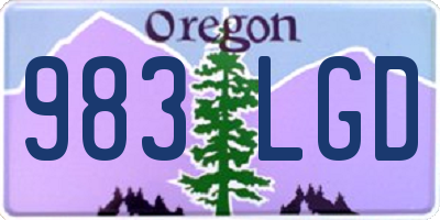 OR license plate 983LGD