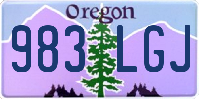 OR license plate 983LGJ