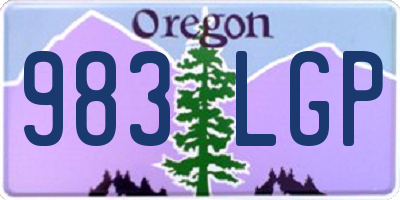 OR license plate 983LGP