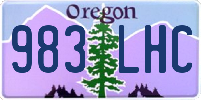 OR license plate 983LHC