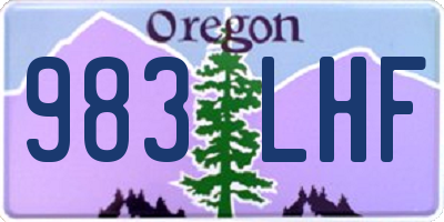 OR license plate 983LHF