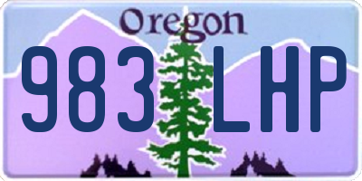 OR license plate 983LHP