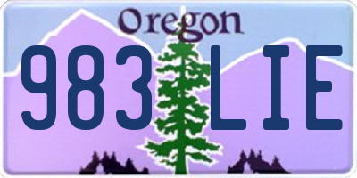 OR license plate 983LIE