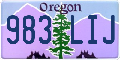 OR license plate 983LIJ