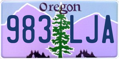 OR license plate 983LJA