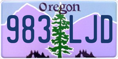 OR license plate 983LJD